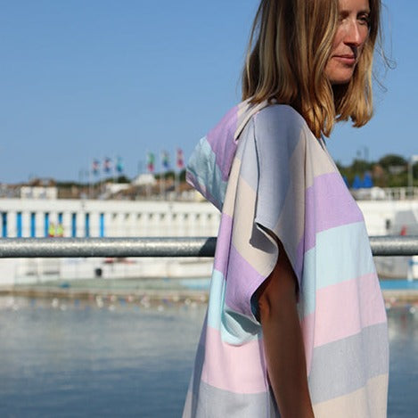 Flow Changing Robe - Pastel Stripe