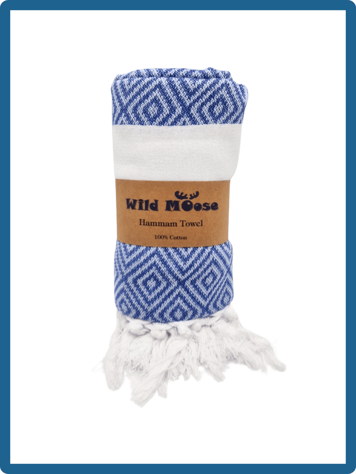Wild Moose hammam towel in blue