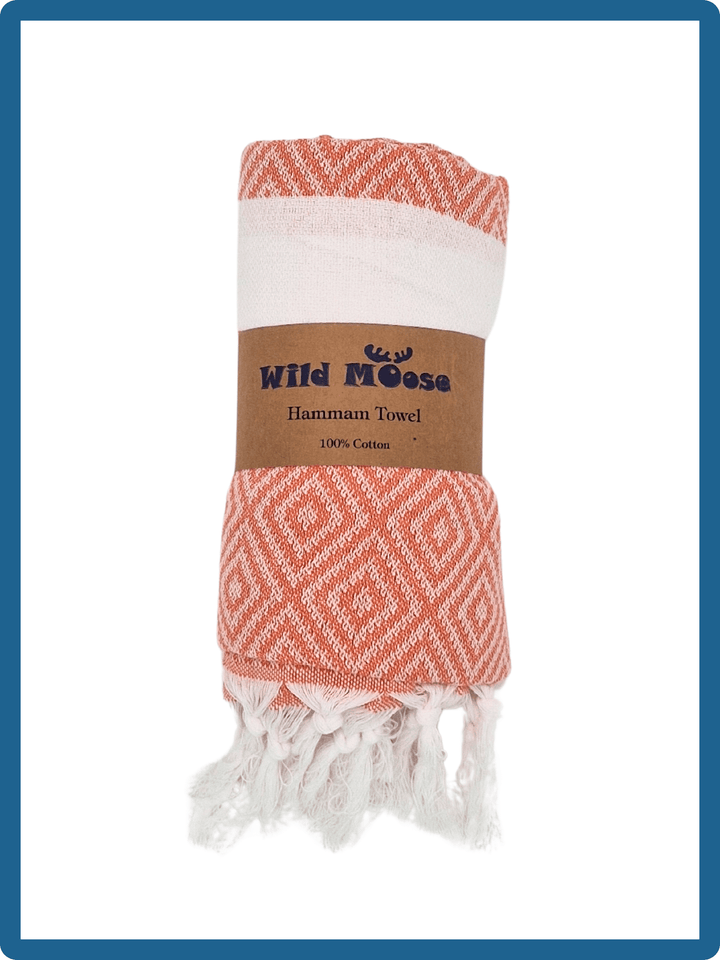 Wild Moose hammam towel in orange