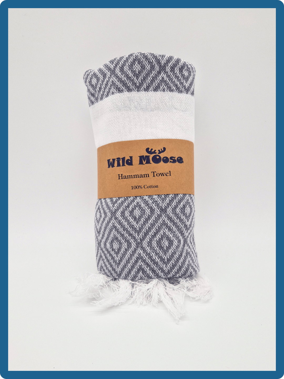 100% cotton hammam towel in pebble grey