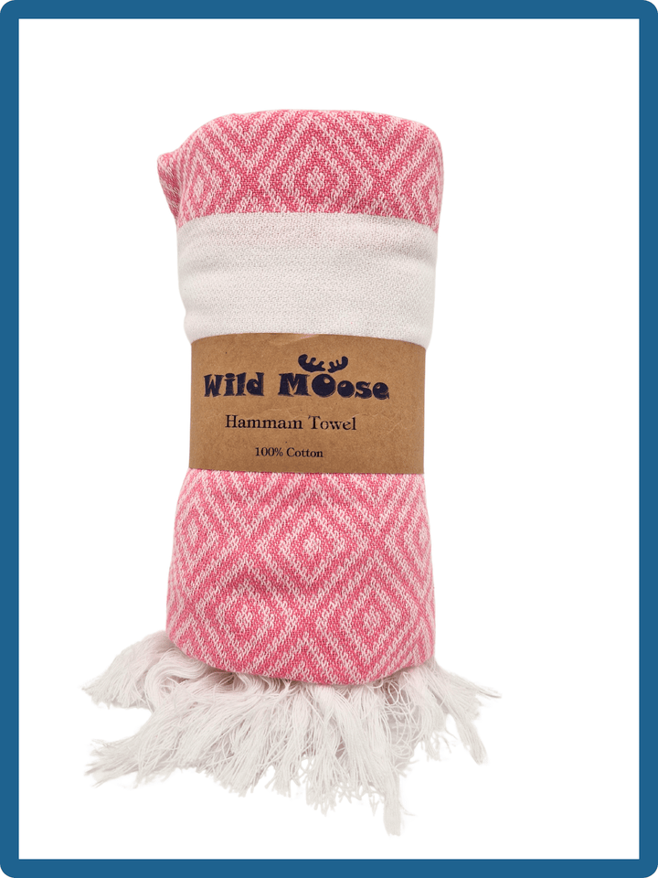 Wild Moose hammam towel in pink
