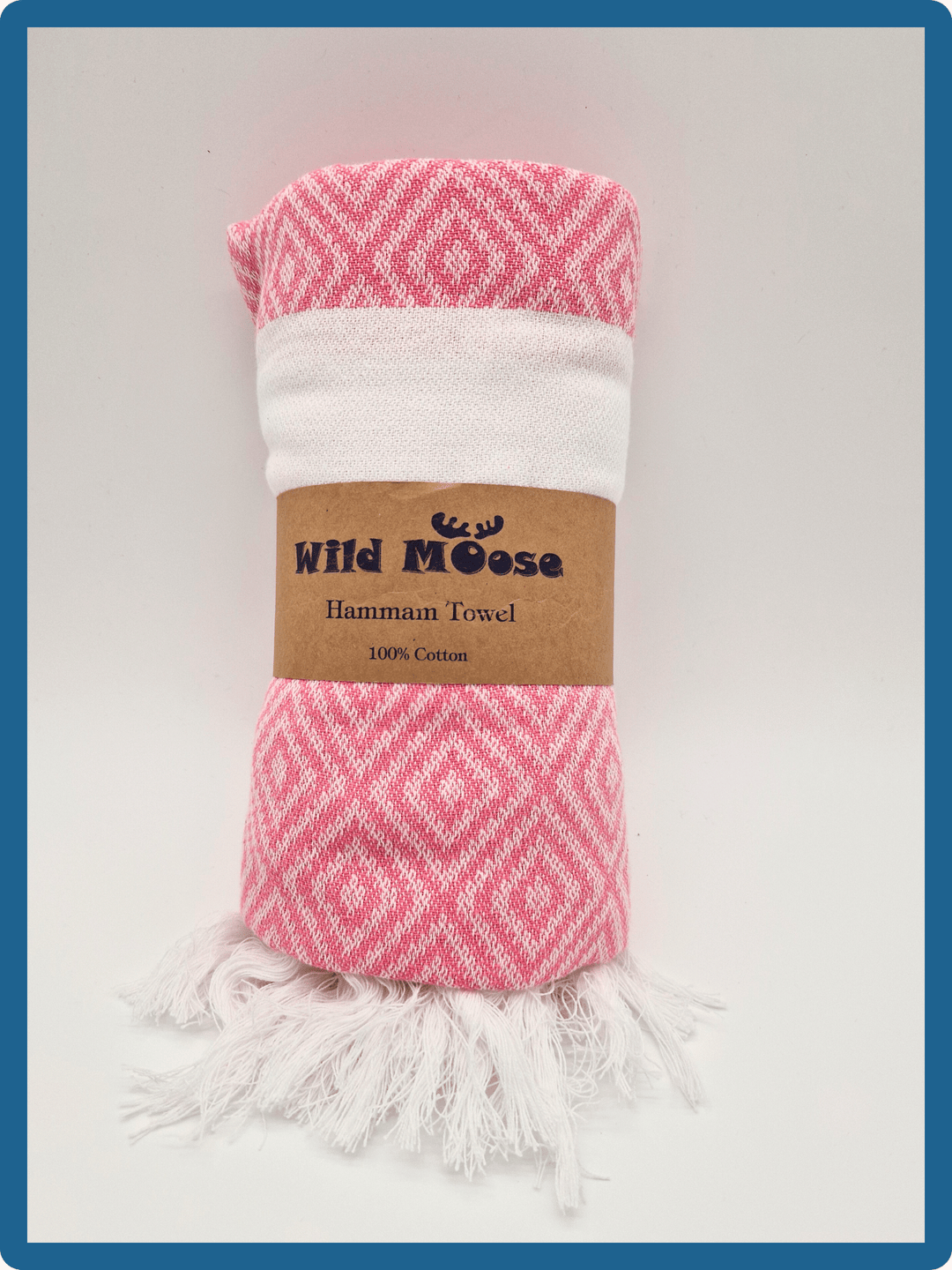 Large Wild Moose hammam towel in tropical pink