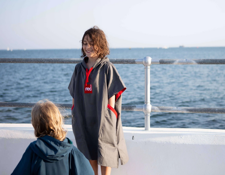 Kids Quick Dry Microfibre Changing Robe - Grey