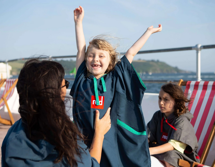Kids Quick Dry Microfibre Changing Robe - Navy