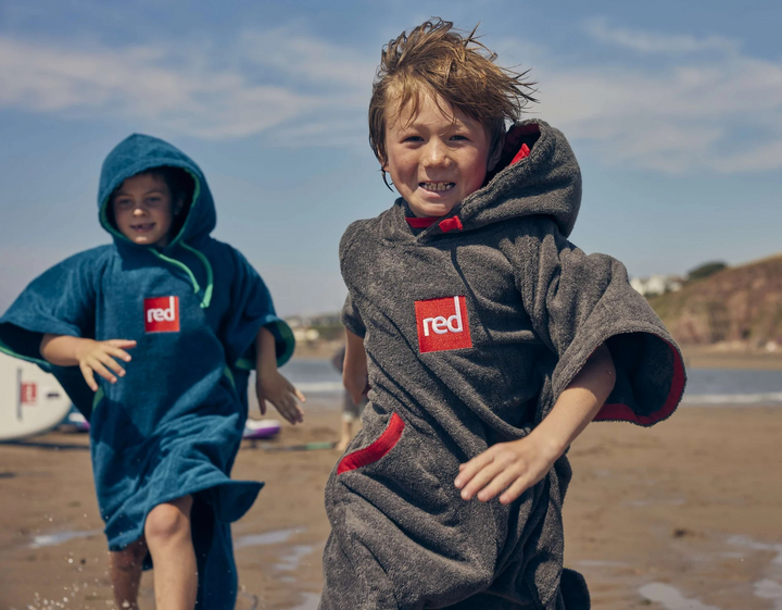 Kids Towelling Change Robe - Grey