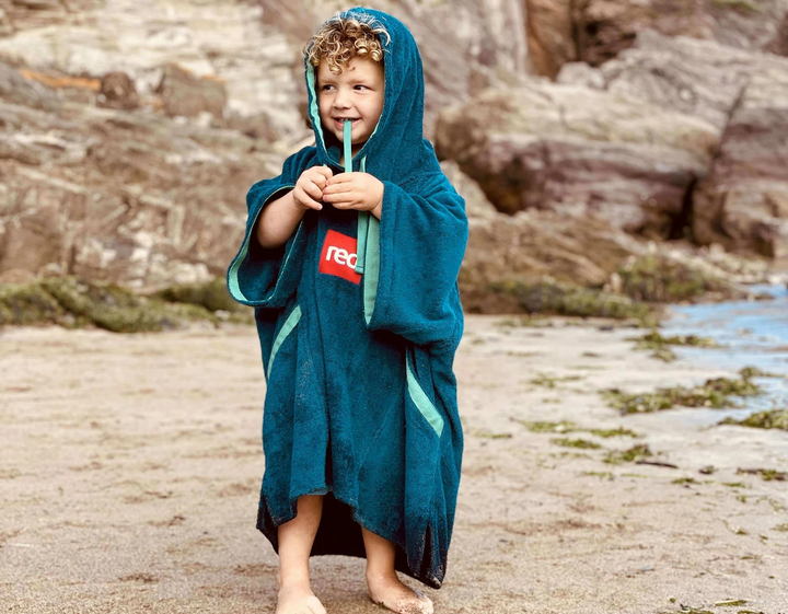 Kids Towelling Change Robe - Navy