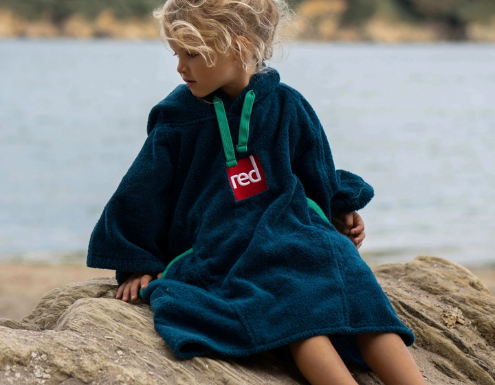 Kids Towelling Change Robe - Navy