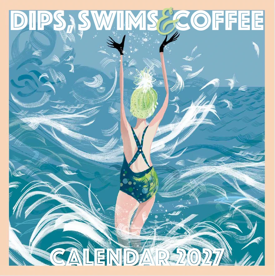 Dips, Swims &amp; Coffee 2027 Wall Calendar