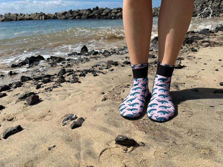 Neoprene wild swimming socks: Humpback
