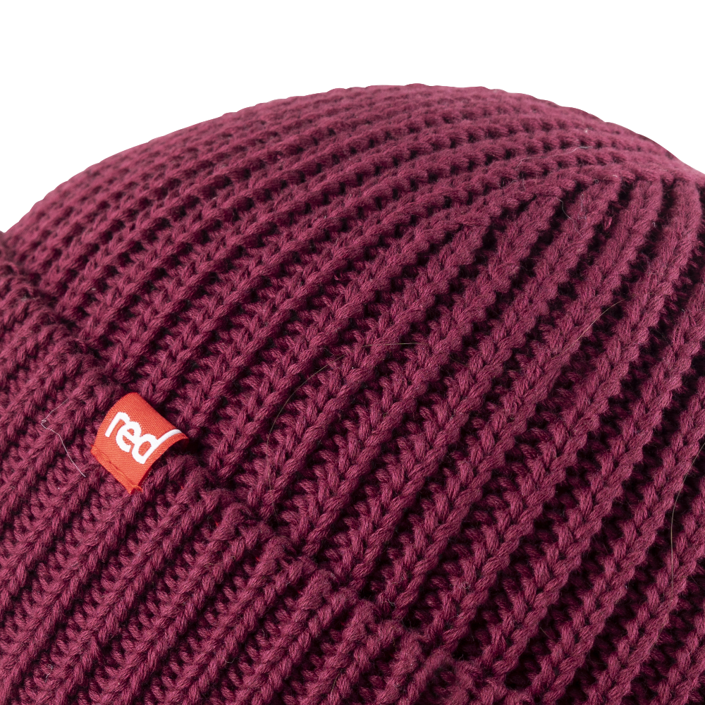 Flow Organic Cotton Beanie Hat - Rich Burgundy