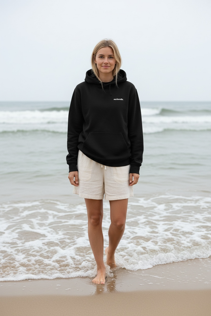 Women’s Atlantic Hoodie – Black | Organic Cotton by Surfsmile