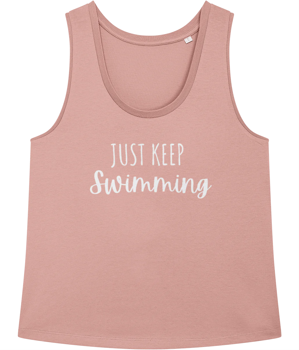 Just Keep Swimming Organic Cotton Vest Top