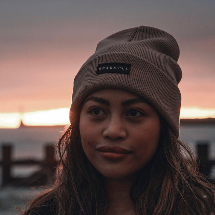 Merino Wool Beanie Brown