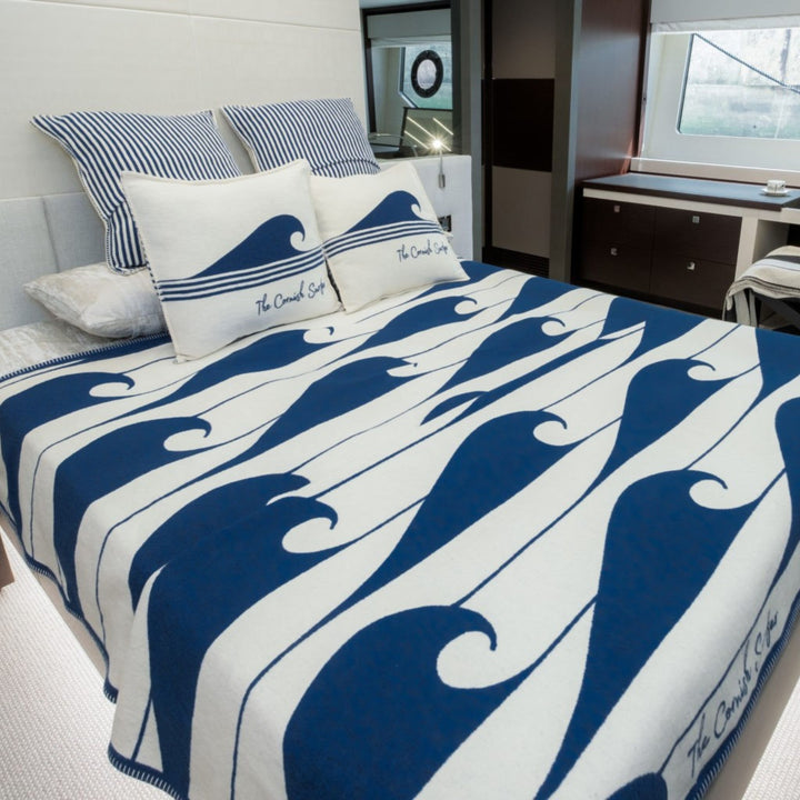 The Cornish Surfer Signature Blanket – Daymer Blue