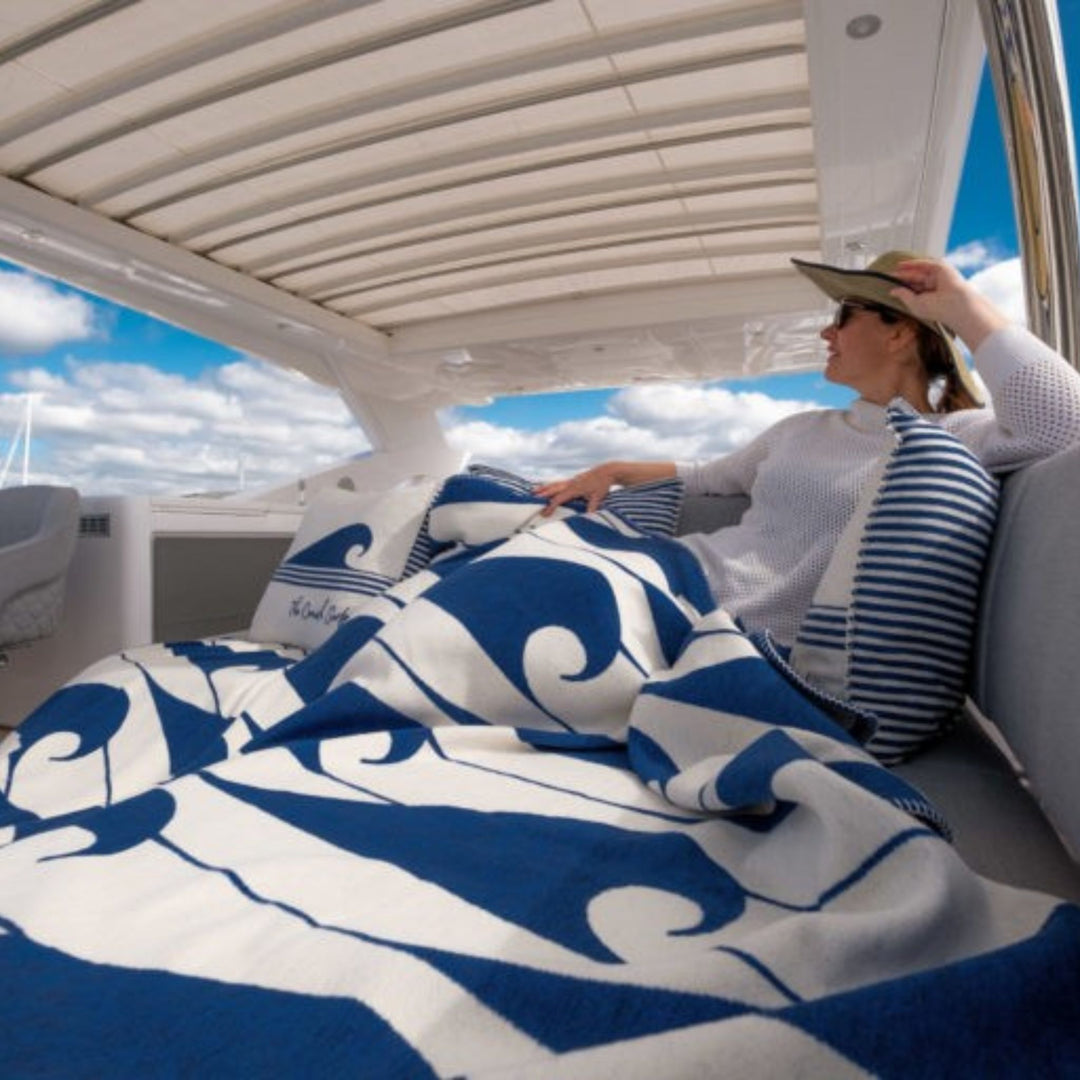 The Cornish Surfer Signature Blanket – Daymer Blue