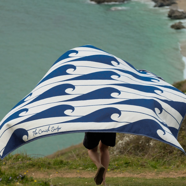 The Cornish Surfer Signature Blanket – Daymer Blue