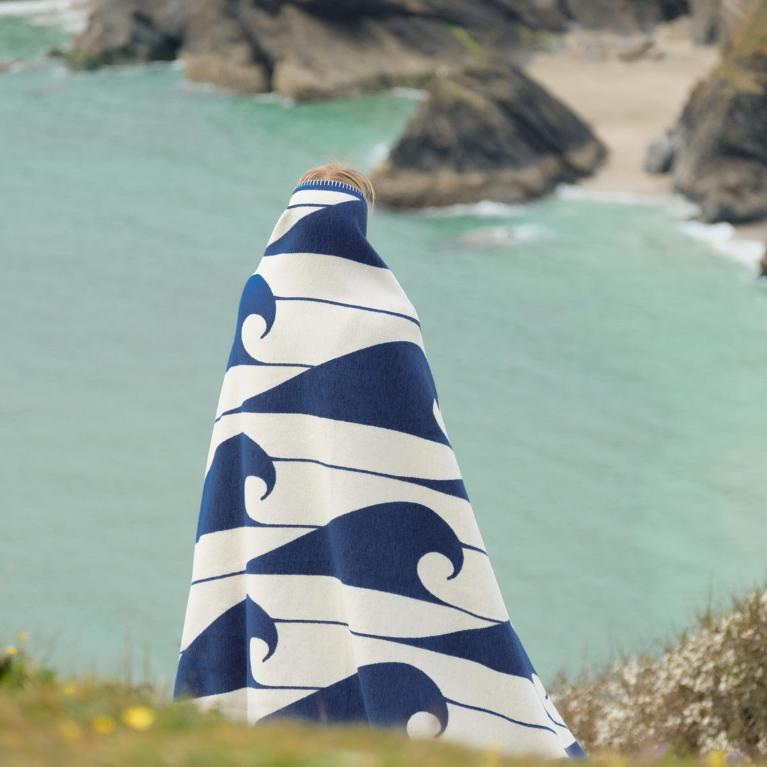 The Cornish Surfer Signature Blanket – Daymer Blue