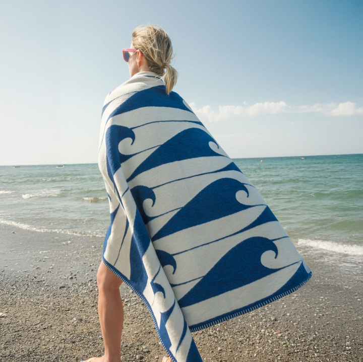 The Cornish Surfer Signature Blanket – Daymer Blue
