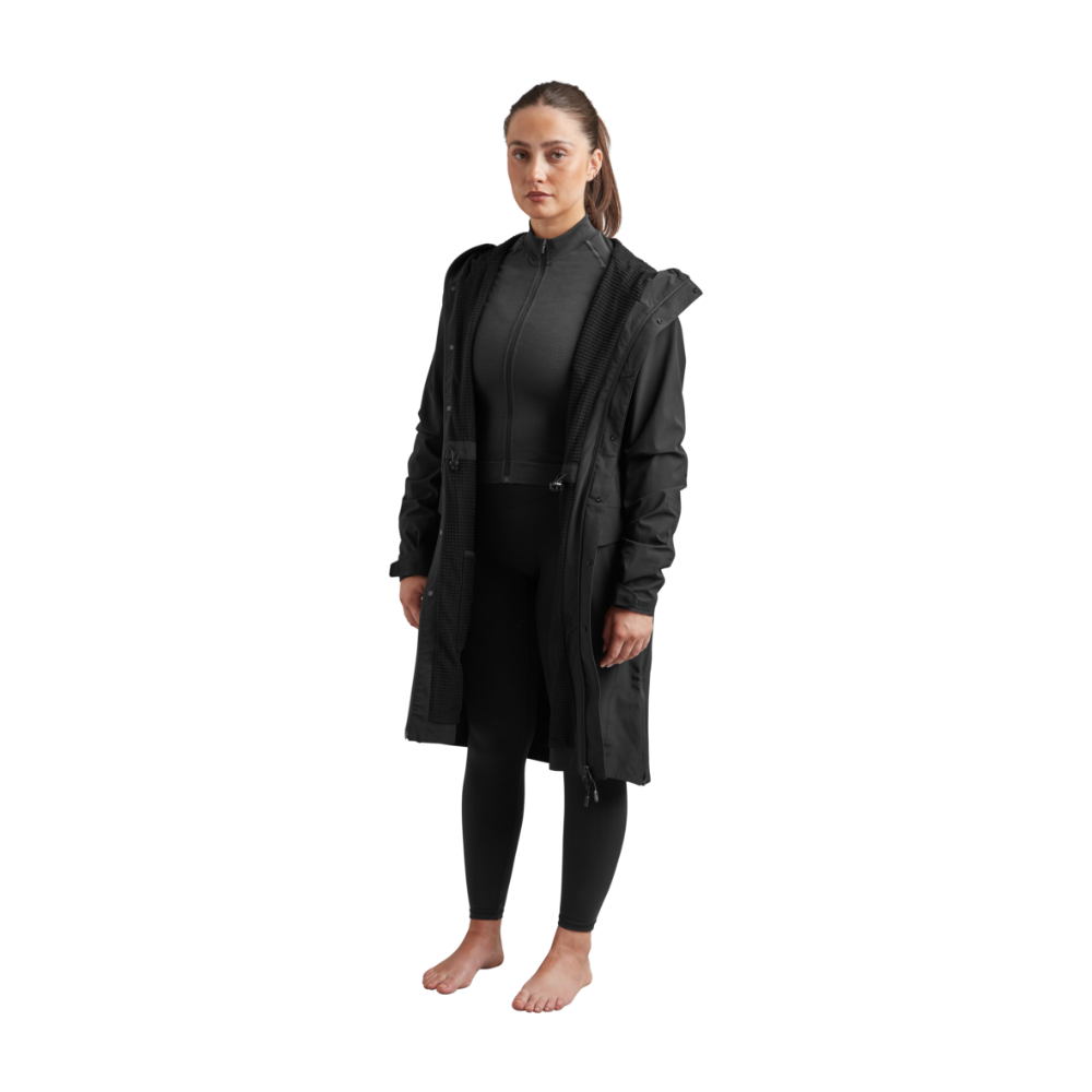 Aqw Obsidian Robe Women's Pursuit Waterproof Lightweight Changing Robe Jacket - Obsidian ...