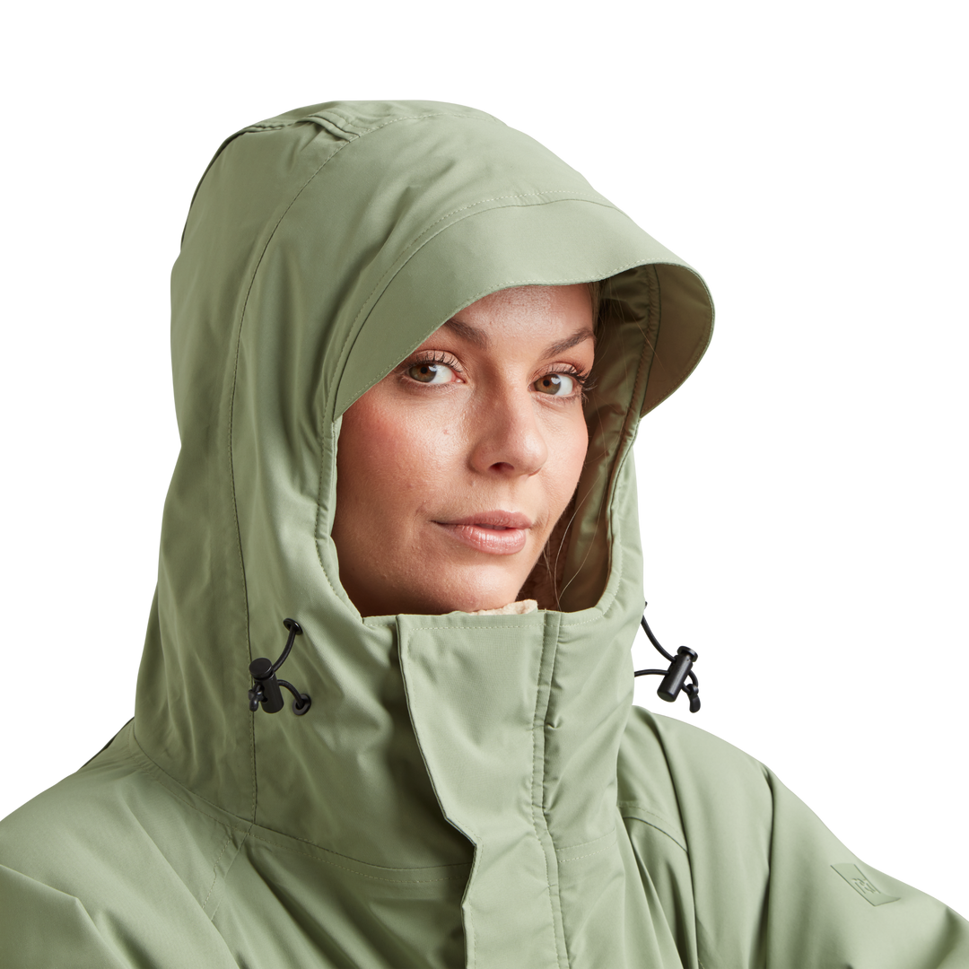 Women's Long Sleeve Waterproof Dry Changing Robe Alter Evo - Sage Green