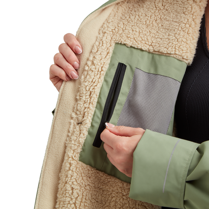 Women's Long Sleeve Waterproof Dry Changing Robe Alter Evo - Sage Green