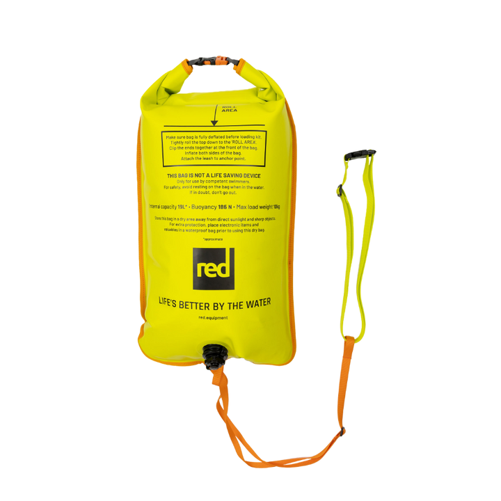 2-in-1 Reversible Swim Tow Float Dry Bag Backpack - Admiral Blue / Neon Yellow