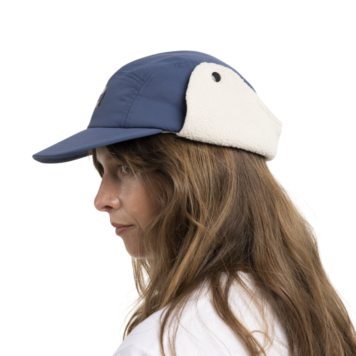 Fleece-Lined Peaked Trapper Hat - Admiral Blue