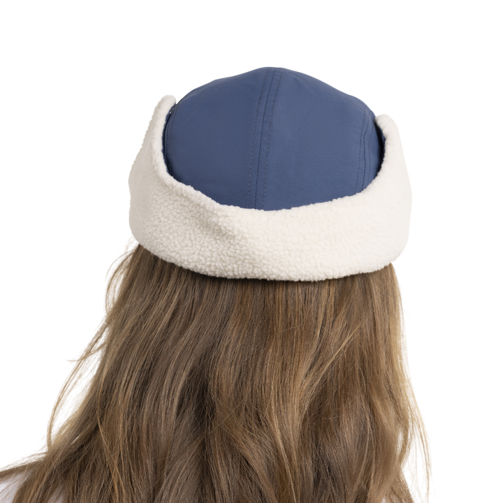 Fleece-Lined Peaked Trapper Hat - Admiral Blue