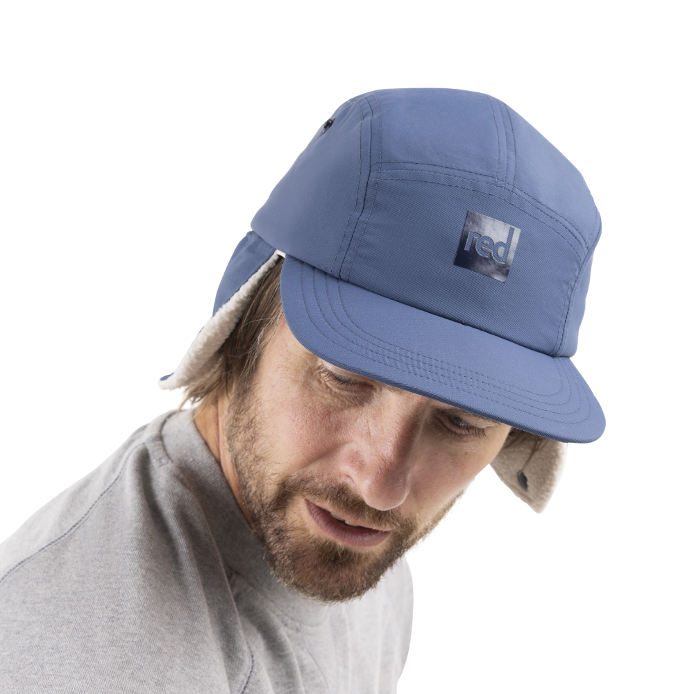Fleece-Lined Peaked Trapper Hat - Admiral Blue