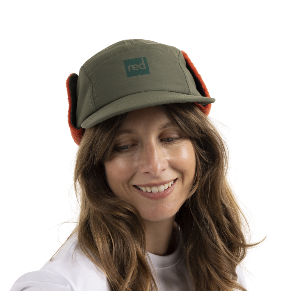 Fleece-Lined Peaked Trapper Hat - Forest Green