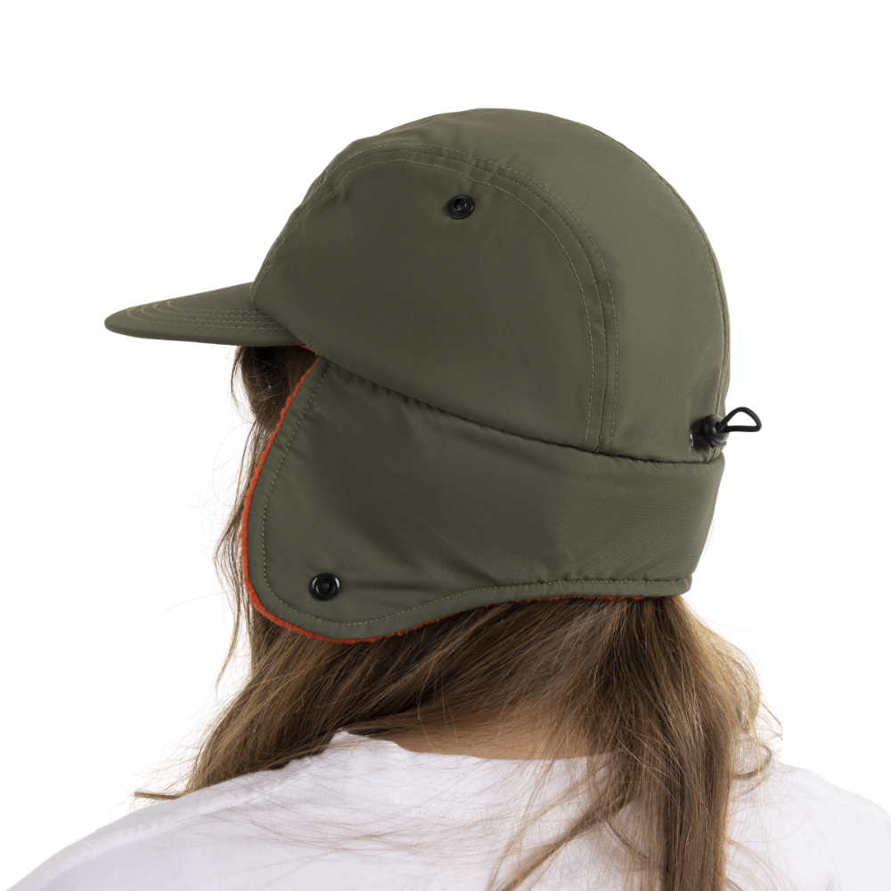 Fleece-Lined Peaked Trapper Hat - Forest Green