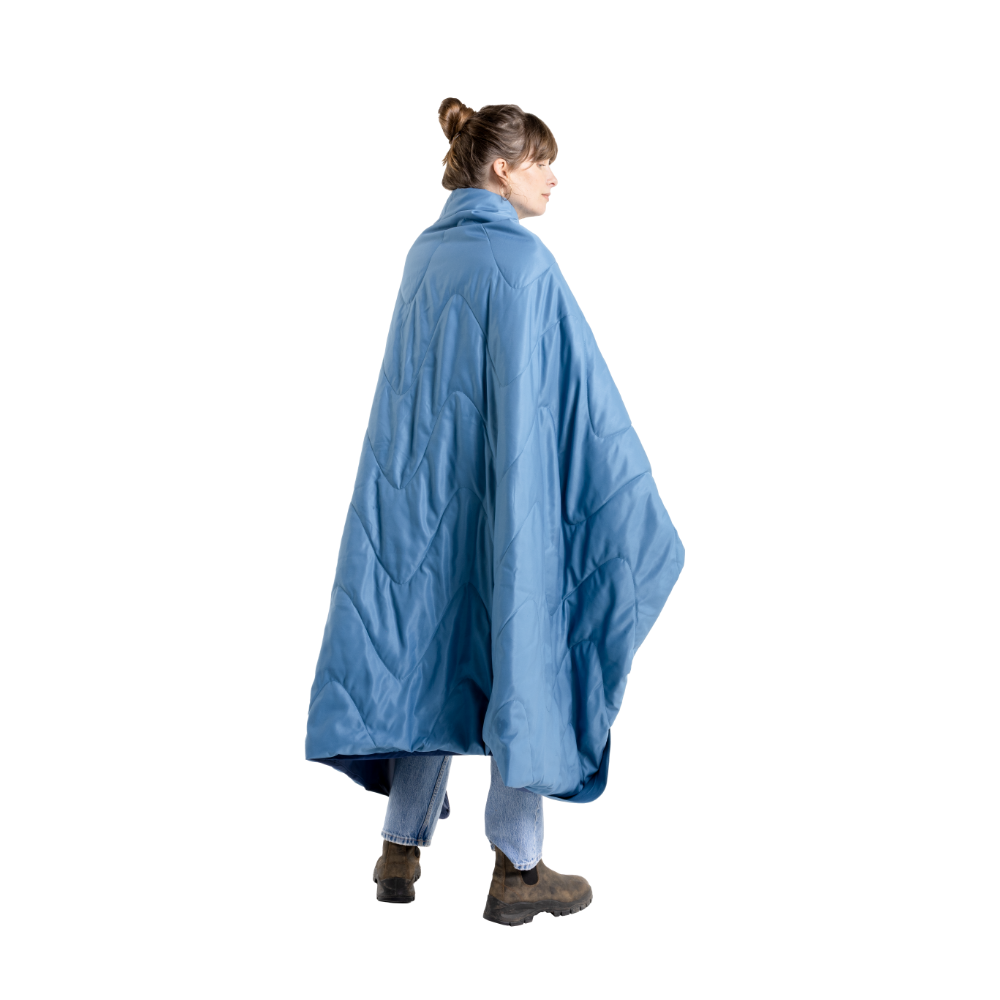 Quilted Lightweight Water-Resistant Adventure Blanket - Ocean Blue