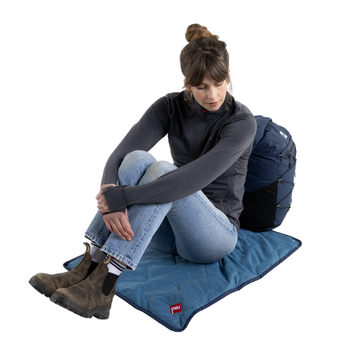 Quilted Lightweight Water-Resistant Adventure Sit Mat - Ocean Blue