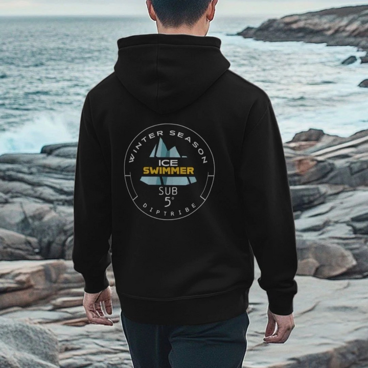 Winter Season Ice Swimmer Sub 5 Men's Hoodie