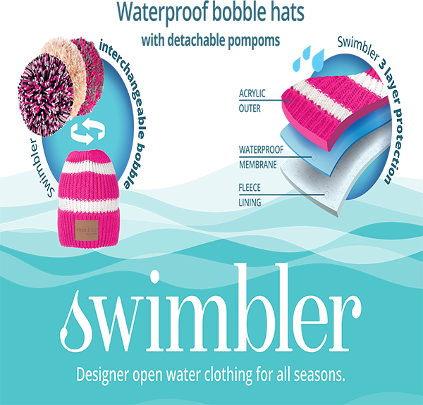 Swimbler Royal Blue Waterproof Bobble Hat