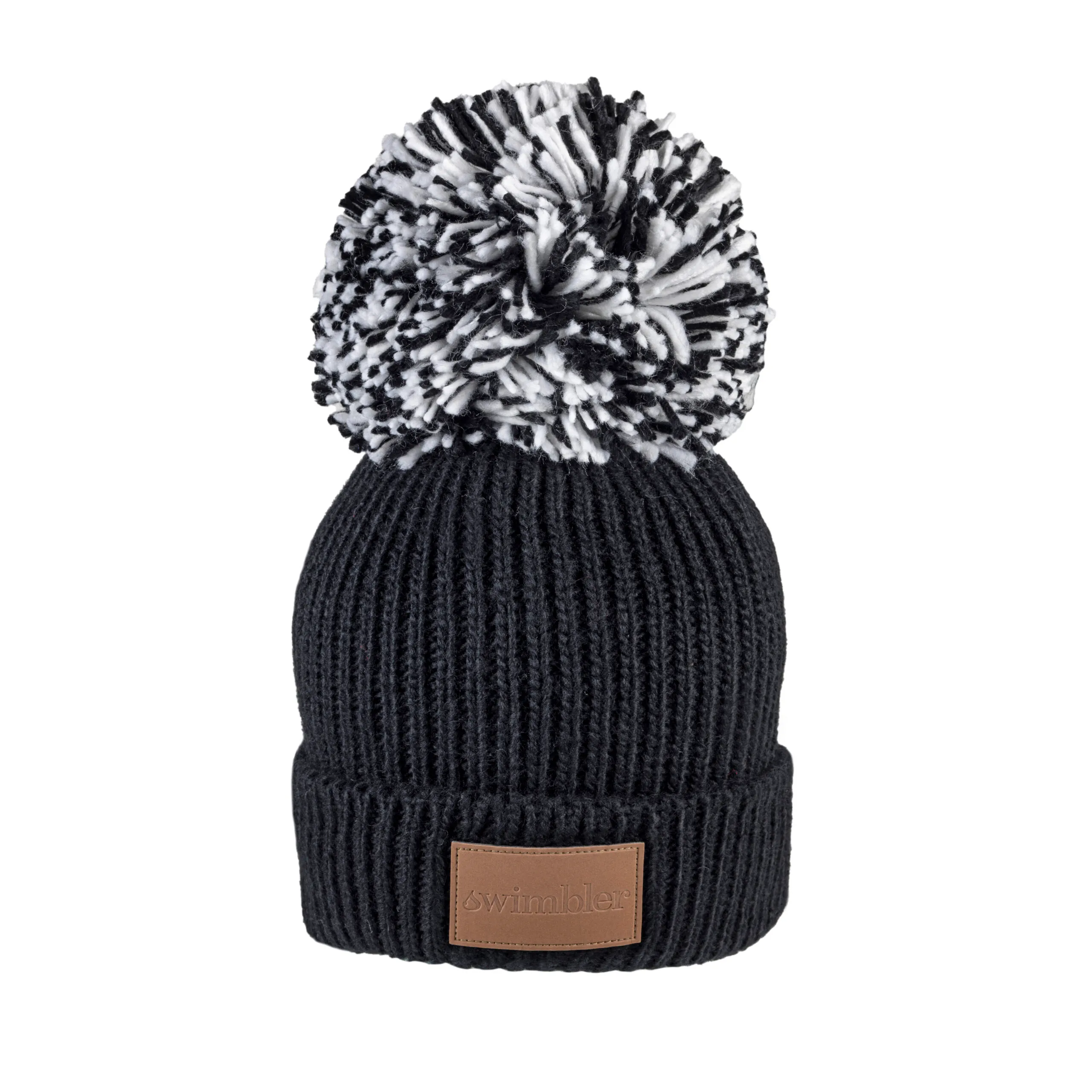 Swimbler Black Waterproof Bobble Hat