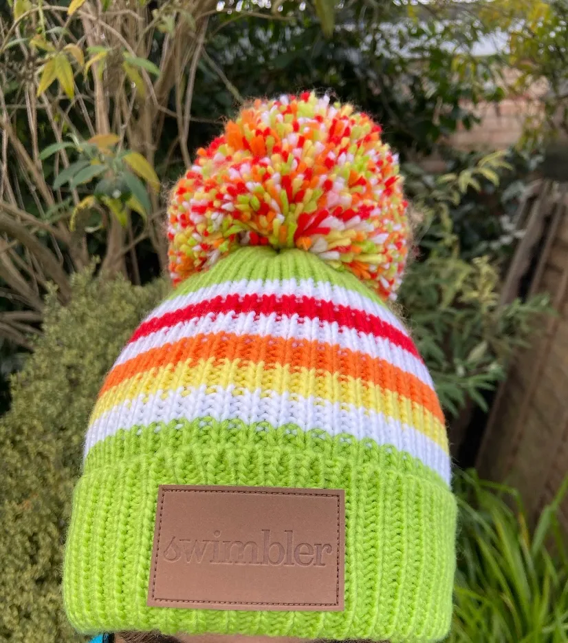 Swimbler Lime Citrus Waterproof Bobble Hat