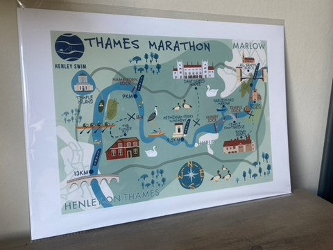 Thames Marathon A3 Print