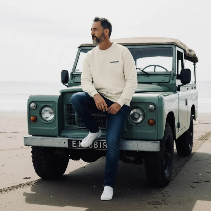 Men’s Atlantic Oversized Sweatshirt – Oat | Organic Cotton Comfort by Surfsmile