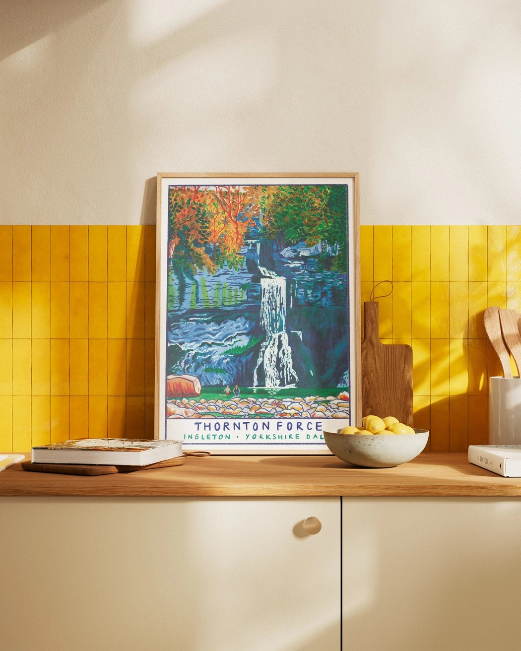 Thornton Force Wild Swimming Waterfall Print - Yorkshire