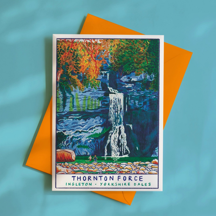 Thornton Force Wild Swimming Waterfall Card - Yorkshire