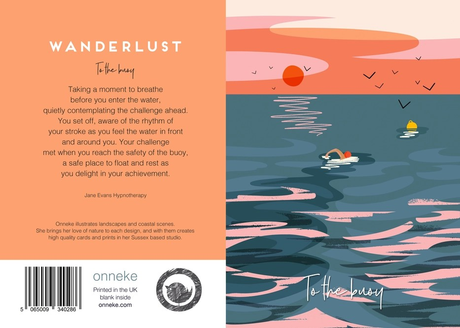 Wild Swimming Greeting Card - To The Buoy