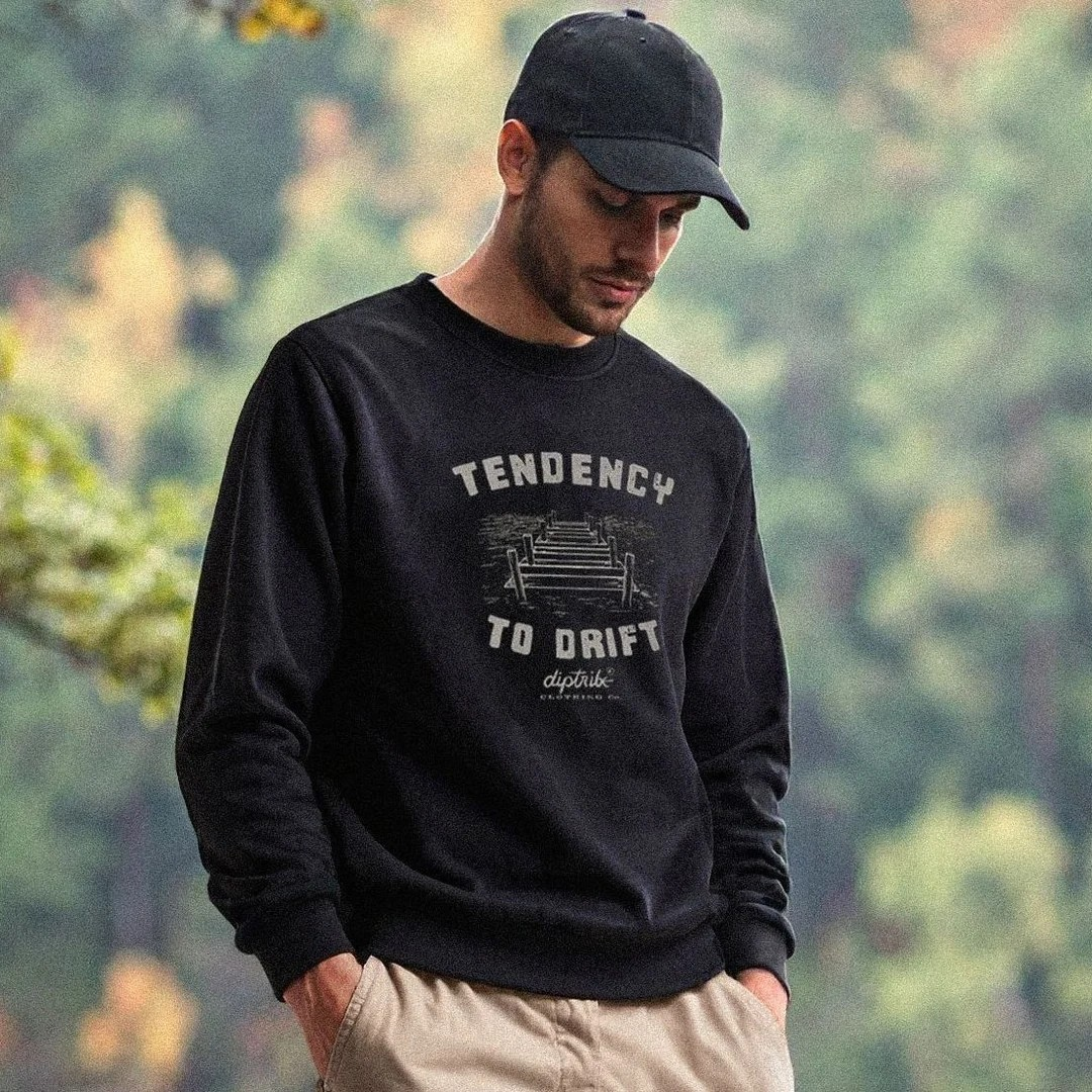 Tendency To Drift Men's Grey Sweatshirt