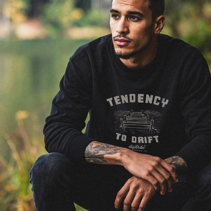 Tendency To Drift Men's Grey Sweatshirt