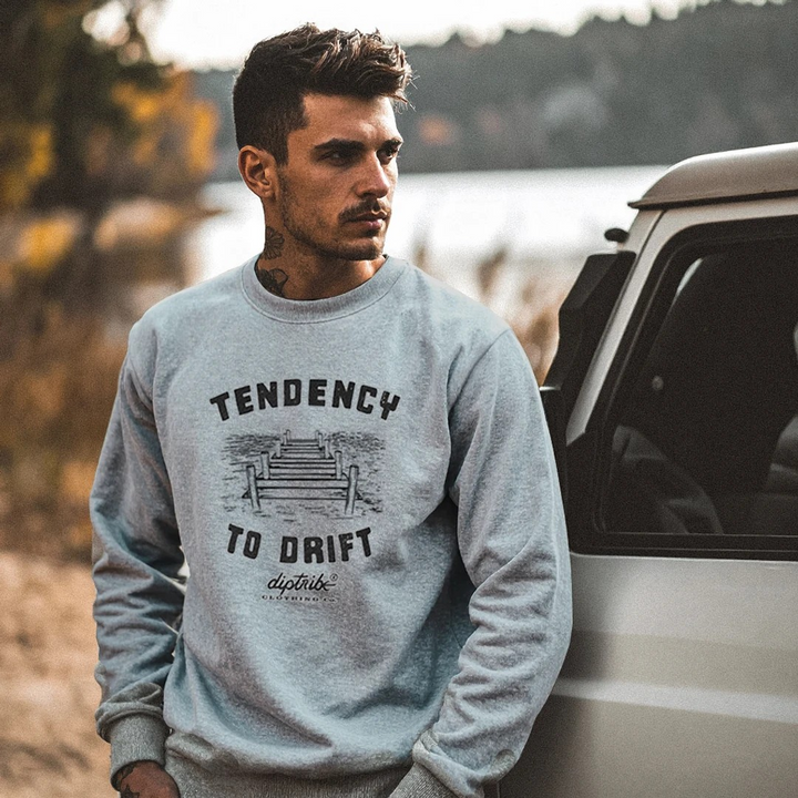 Tendency To Drift Men's Grey Sweatshirt