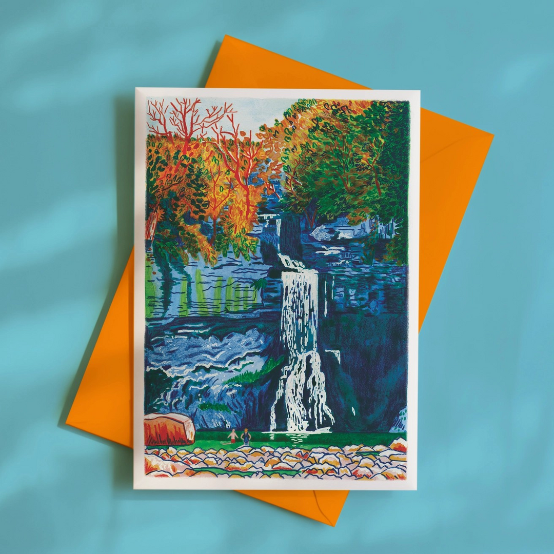 Wild Swimming Waterfall Card - Yorkshire Dales