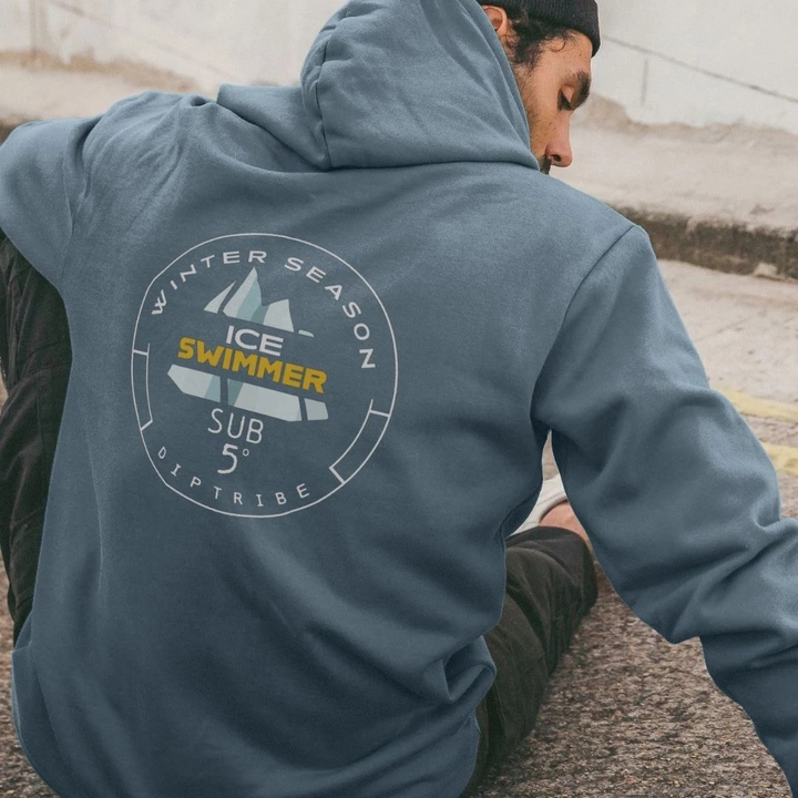 Winter Season Ice Swimmer Sub 5 Men's Hoodie
