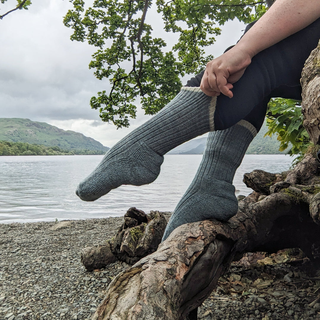British Wool Socks - Derwent Blue and Ewe