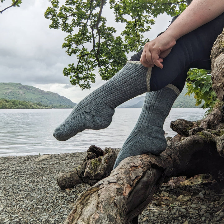 British Wool Socks - Derwent Blue and Ewe