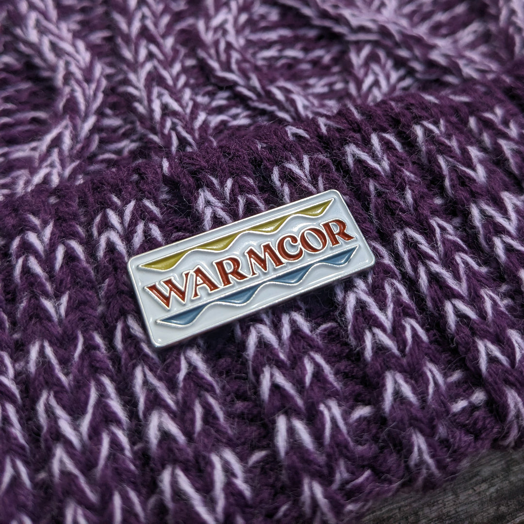Cable Knit Bobble Hat - Lilac & Plum